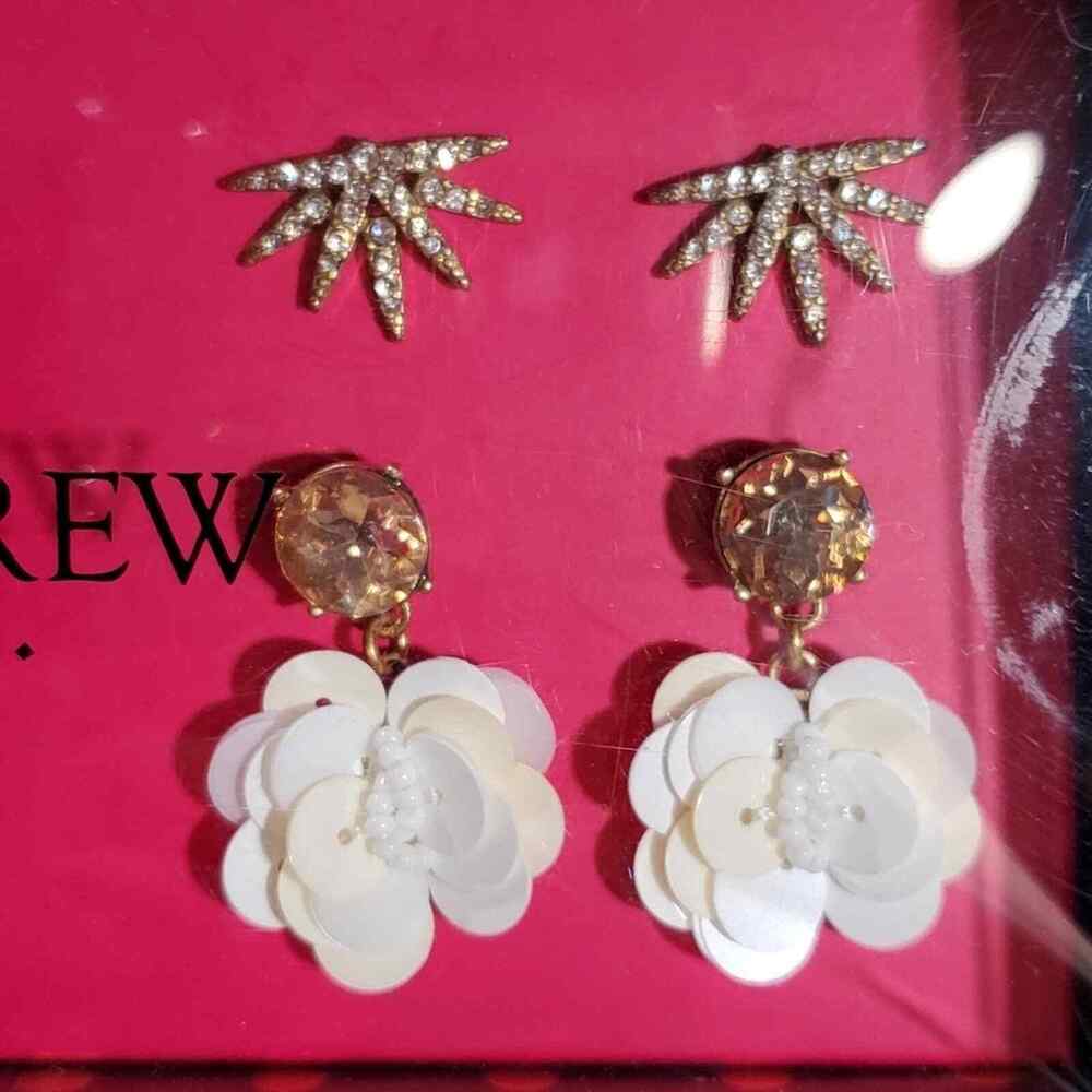 New J. CREW 2‎ PAIRS earrings